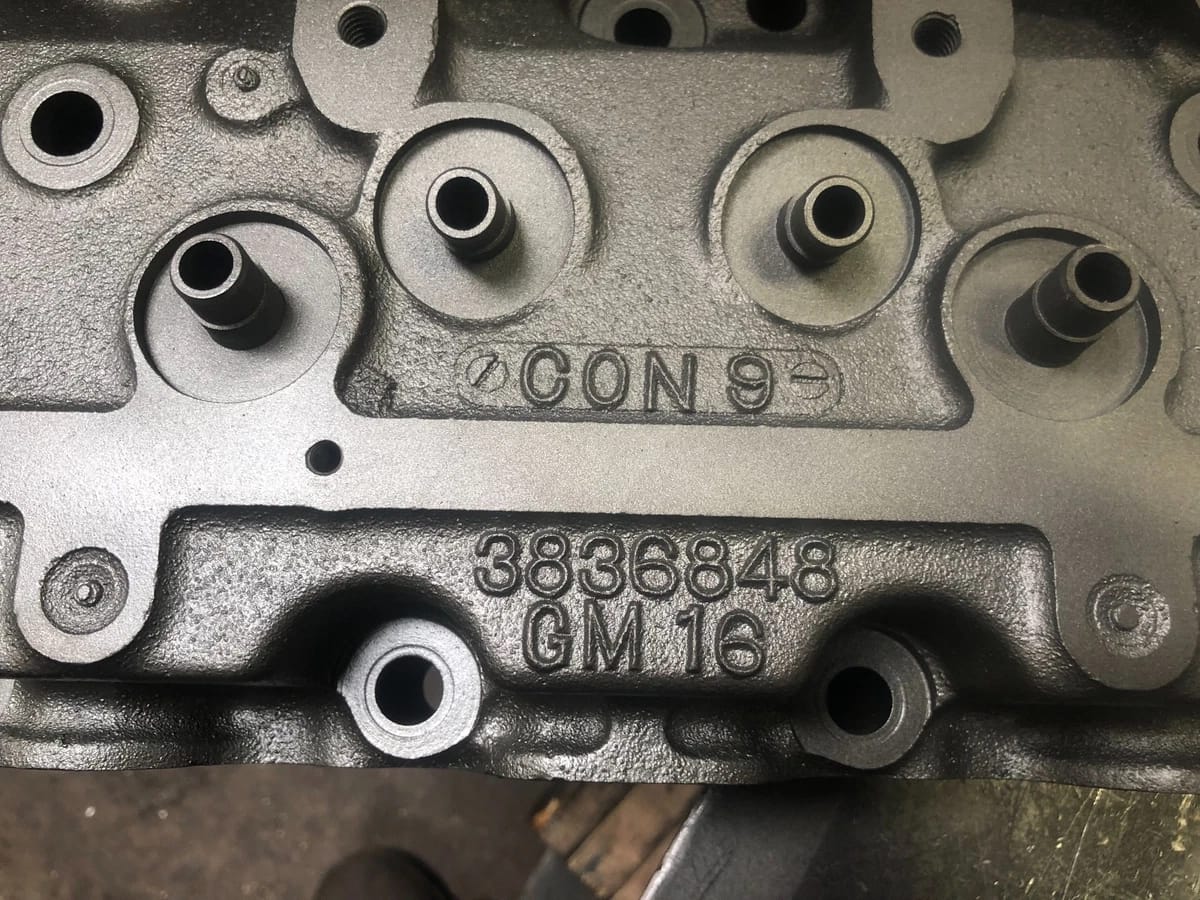 GM 848 Cylinder Head – 3836848 High Compression for Chevy 235 Inline-6 (1956–62)
