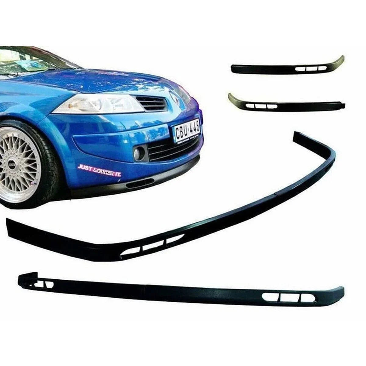 Front Bumper Splitter Spoiler Laguna Lip 2 Piece Set Fits Nissan Primera P10 1991–1996